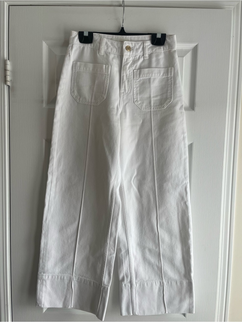 BNWOT ZARA Cotton Wide-Leg White Jeans